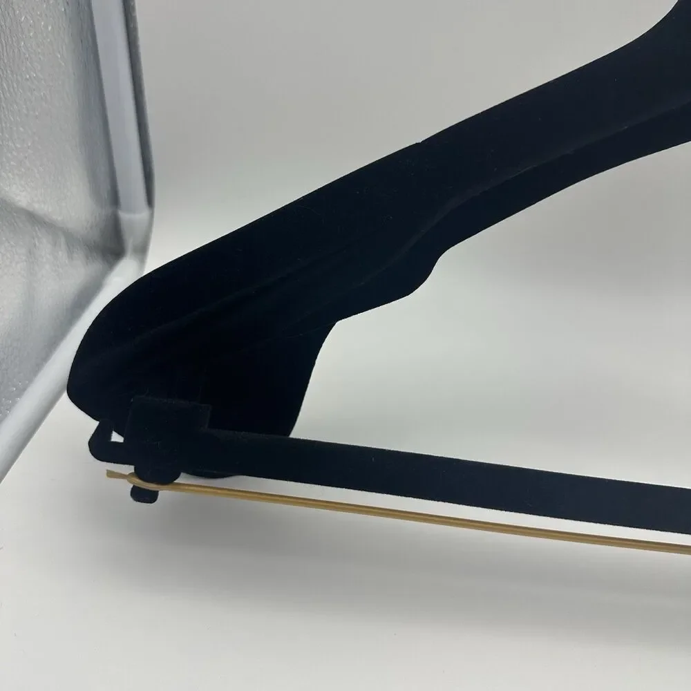 Versace Black Velvet Suit Coat Hanger Gold Logo Luxury Designer
